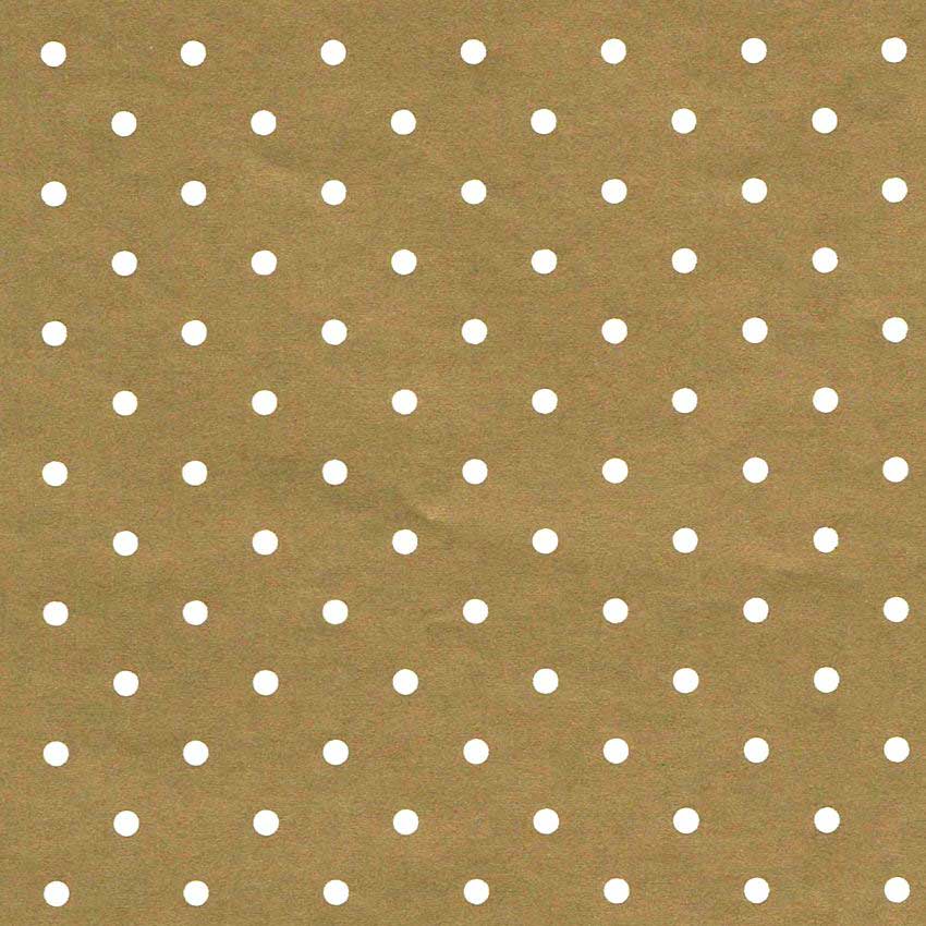 Gift wrapping paper gold with white dots on strong white paper.
 