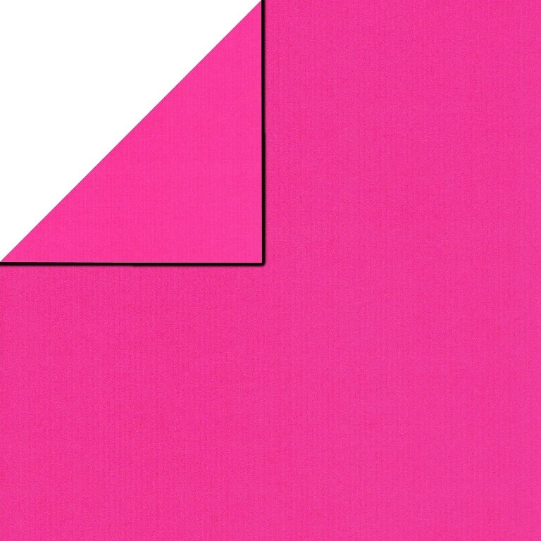 Beidseitig rosa Geschenkpapier mit gepressten Streifen, Rollen à 50 Meter, wählen Sie mindestens 4 Artikel in einer Sortimentsbox.
 