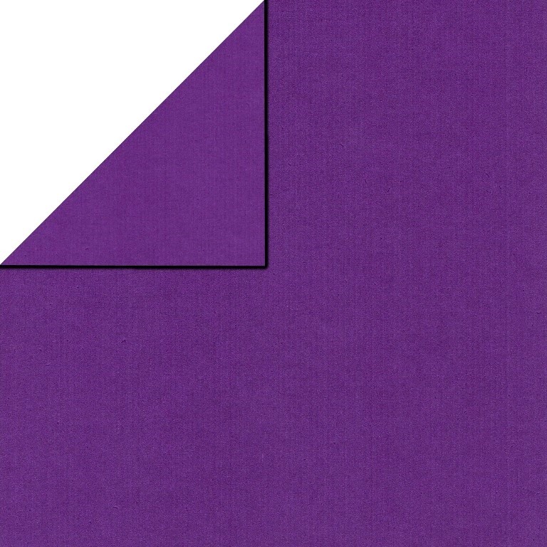 Inpakpapier aan twee kanten violet met strepen persing, rollen van 50 meter, kies minimaal 4 artikelen in een assortimentsdoos.
 