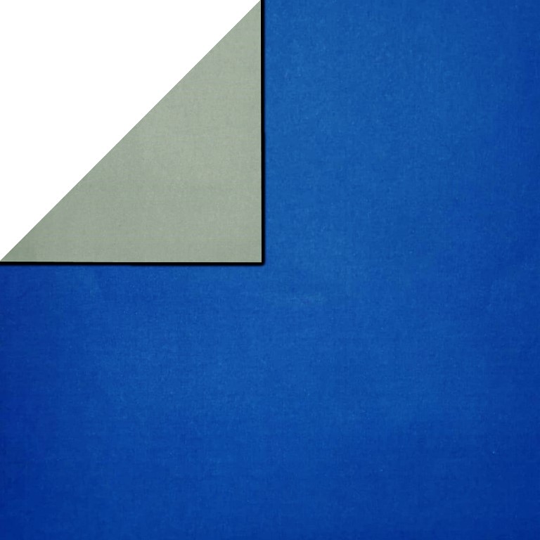 Cadeaupapier een zijde azure blauw en een zijde mint groen op sterk zeer soepel mat papier.
 