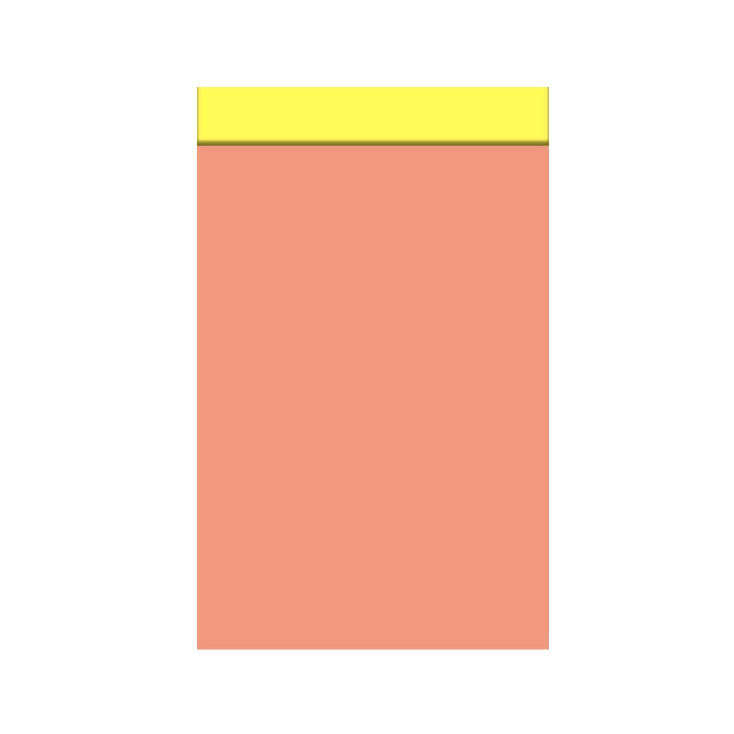Geschenktüten mit 2 cm klappe, außen apricotfarben und innen gelb auf stark, sehr flexible, matt papier.
 