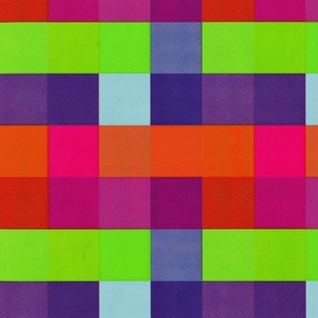 Colorful squares on glossy paper.
 