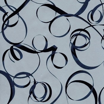 Gift wrapping paper silver with black ribbon on glossy strong paper.
 