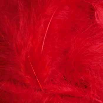 Feathers 40 grams per pack, color red
 
