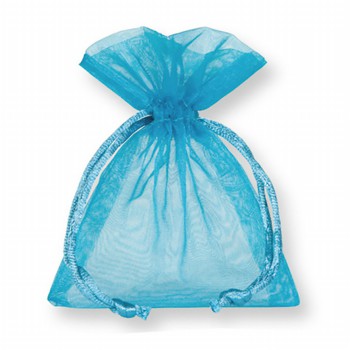Organza gift bag turquoise.
 