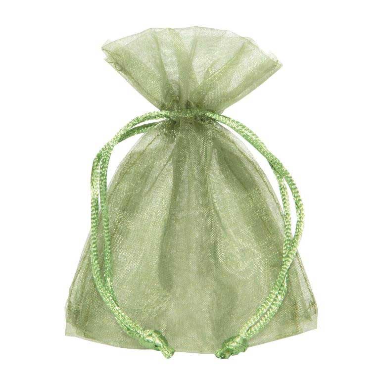 Organza gift bag sage green.
 