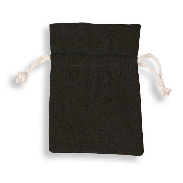 Cotton gift bags black.
 